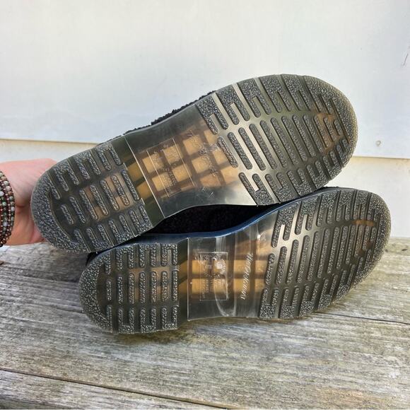 Dr Martens Pascal Borg Black Faux Shearling LaceUp Chunky Combat Boots 1460 US 7 - Picture 5 of 7